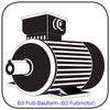 Ende der Bauform B3 FußMotor, von 0,12 KW bis 55 KW, 6 polig, 