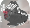 Elektromotor, Serie Silber, die Serie Professional, mit SF 1,15,  Daten, CZ Typ Nr.:  2004001 0,09 KW, IEC 56 A, 2 polig, B3 (Fußmotor)