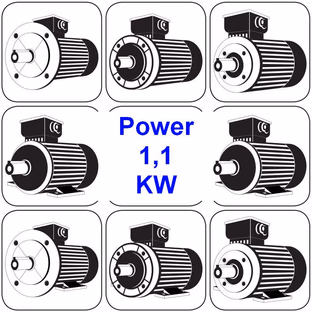 D Mot Elektromotor 1,1 KW